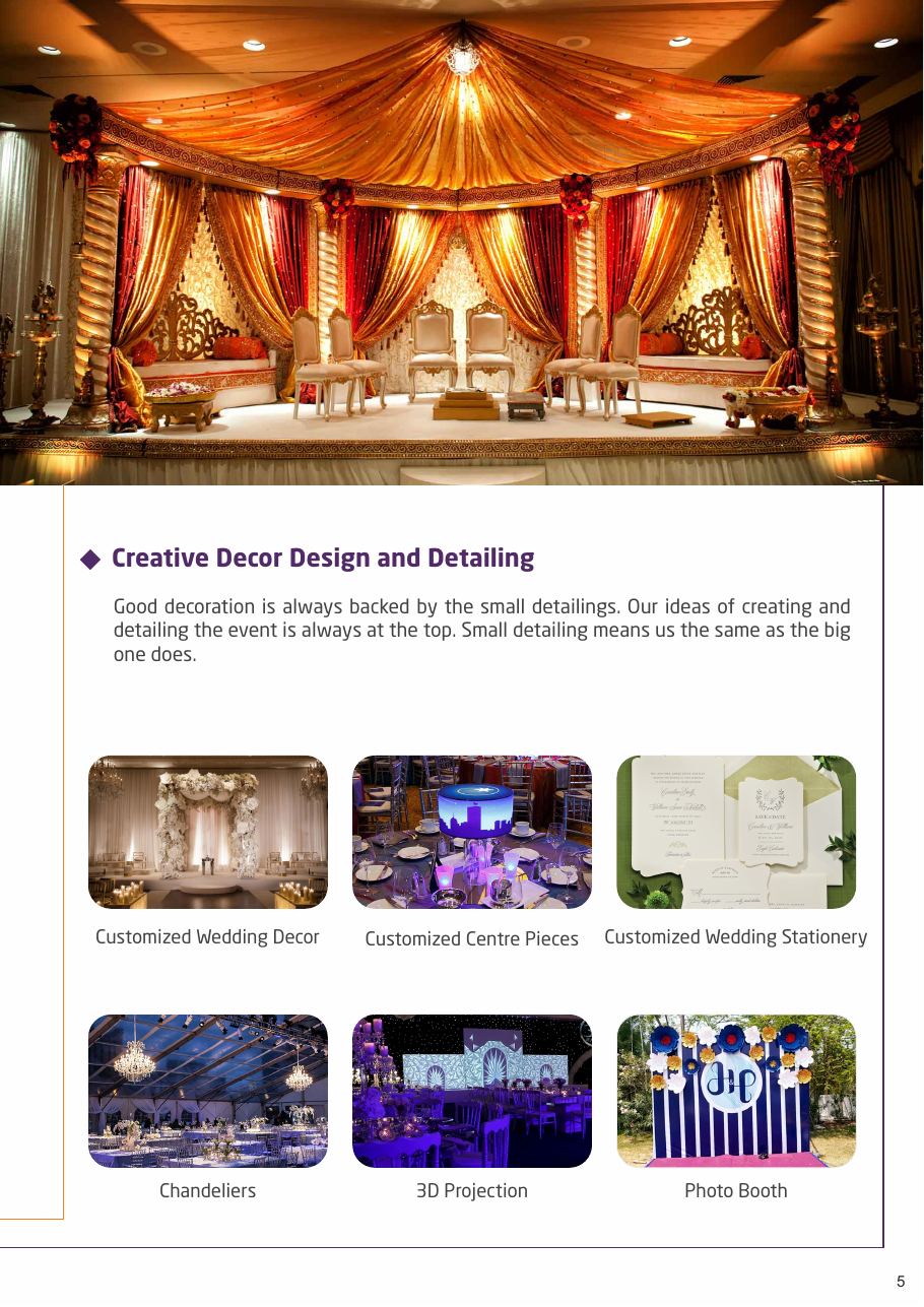 Brochure page: Creative décor